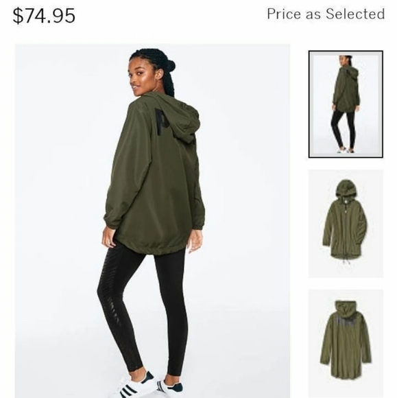 NEW VICTORIA'S SECRET PINK FUNNEL NECK ZIP ANORAK - Picture 2 of 7